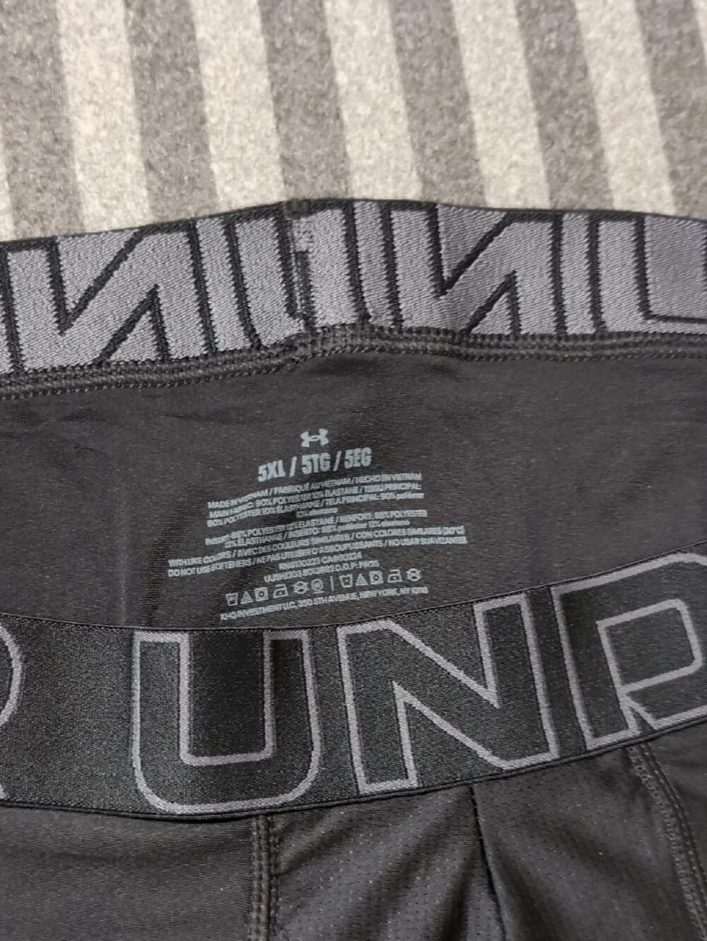 5xl Under Armour Black Men’s Performance Boxer Briefs with Branded Waistband